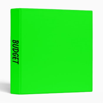Modern Solid Color Bright Green Budget 3 Ring Binder by designs4you at Zazzle