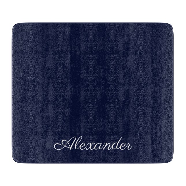 Modern Solid color gray template  Black Script   Cutting Board (Front)