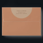 Modern Solid Geometric Sand Earth Wedding Envelope<br><div class="desc">These solid sand and earth colored wedding envelopes with a color coordinated geometric shape for your wedding invitations match the stationery products in my " Modern Boho Wedding: Geometric Arch" Wedding Collection. Customize this product with your own return address on the back flap.</div>