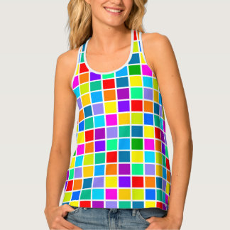 Modern solid geometric shapes pattern 27 tank top