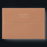 Modern Solid Light Terracotta Sand Wedding Envelope<br><div class="desc">These solid light terracotta sand wedding envelopes for your wedding invitations match the stationery products in my "Modern Boho Wedding: Geometric Arch" Wedding Collection. Customize this product with your own return address on the back flap and send out your wedding invitations or save the date cards in style.</div>