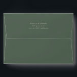 Modern Solid Moss Dark Green Wedding Envelope<br><div class="desc">These solid moss green wedding envelopes for your wedding invitations match the stationery products in my " Modern Boho Wedding: Geometric Arch" Wedding Collection. Customize this product with your own return address on the back flap.</div>
