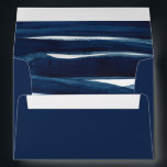 Modern Solid Navy Blue Watercolor Liner Wedding Envelope<br><div class="desc">These solid navy blue wedding envelopes for your wedding invitations with a watercolor envelope liner are a great choice for any modern and unique wedding - or to send out invitations for a party or any celebration. Customize this product with your own return address on the back flap.</div>