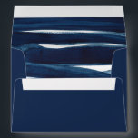 Modern Solid Navy Blue Watercolor Liner Wedding Envelope<br><div class="desc">These solid navy blue wedding envelopes for your wedding invitations with a watercolor envelope liner are a great choice for any modern and unique wedding - or to send out invitations for a party or any celebration. Customize this product with your own return address on the back flap.</div>