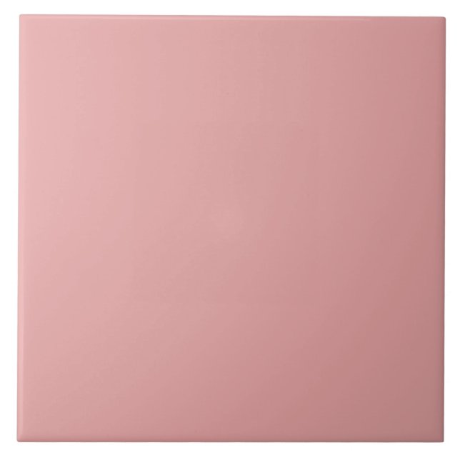 Modern Solid Pink Ceramic Tile (Front)
