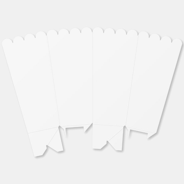 Modern Solid White Simple Chic Elegant Favor Boxes (Unfolded)