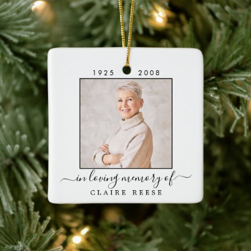 Modern Someone We Love Heaven Photo Ceramic Ornament