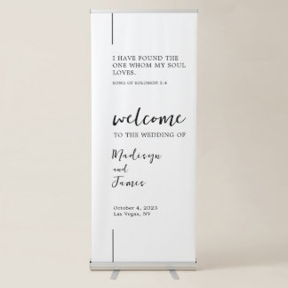 Modern Song of Solomon Wedding Welcome Banner