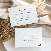 Modern Song Request Wedding Response Card