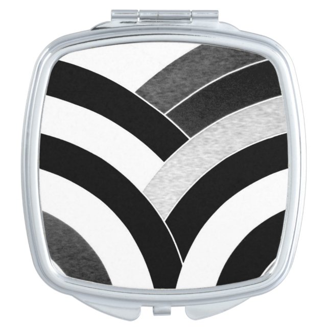 modern sophisticated chic chevron vanity mirror (Front)