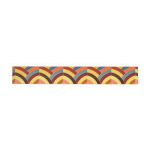 modern sophisticated curved chevron wrap around address label