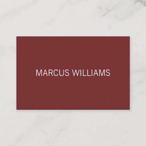 Modern Sophisticated  Deep Red  White Texture Business Card