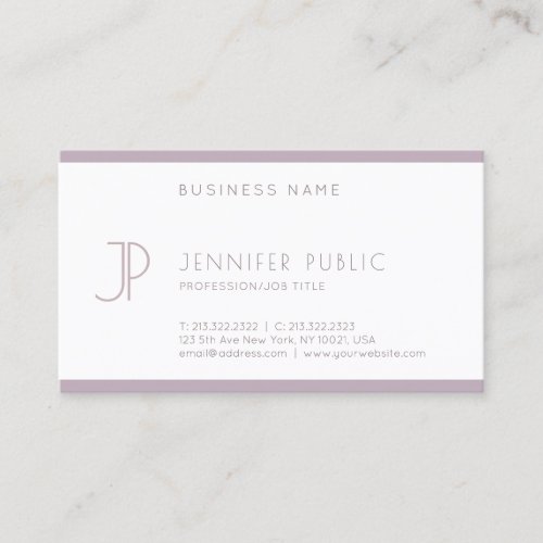 Modern Sophisticated Design Minimalistic Trendy Business Card