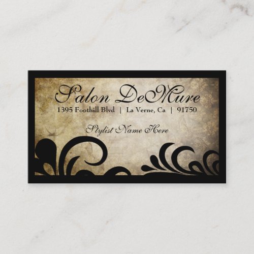 Modern Sophisticated Designer Salon Business Card