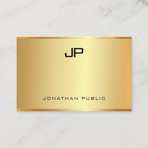 Modern Sophisticated Faux Gold Elegant Template Business Card
