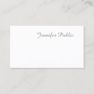 Modern Sophisticated Handwritten Script Smart Business Card