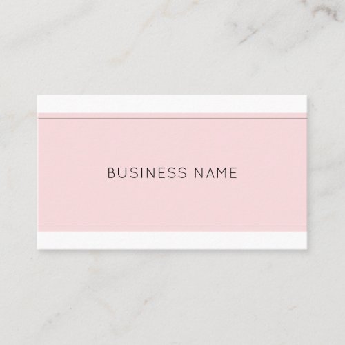 Modern Sophisticated Minimalist Trendy Pink Plain Business Card