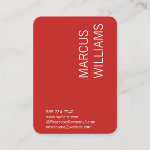 Modern Sophisticated / Red / Black Business Card
