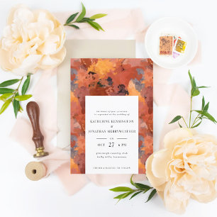 Modern Sophisticated Terracotta Boho Wedding Invitation