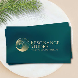 Modern Sound Healing Golden Ratio Resonance Business Card