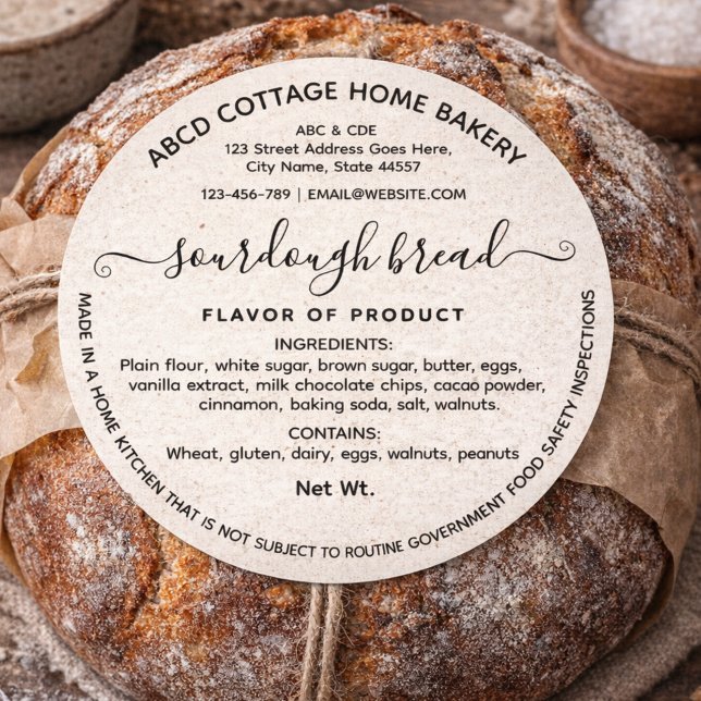 Modern sourdough bread Label Cottage law Label (Creator Uploaded)