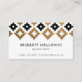 Modern Southwest Blanket Black and Gold Glitter Business Card