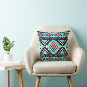 Modern Southwest Diamonds Style Throw Pillow