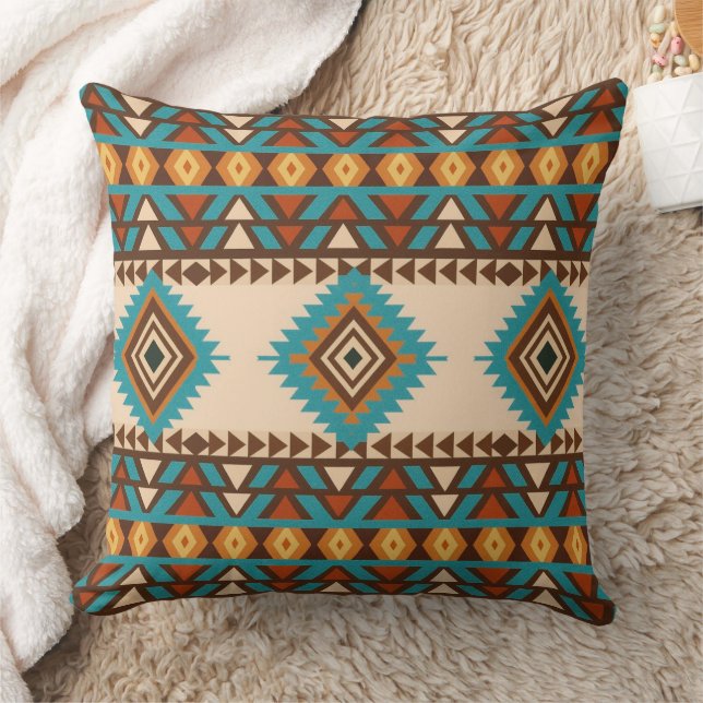 Modern Southwest Style Throw Pillow (Blanket)