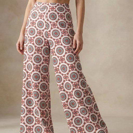 Modern Southwestern Ethnic Red & Grey Geometric Fabric