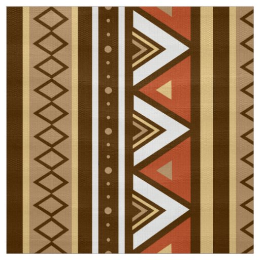Modern Southwestern Geometric, Brown, Tan & Rust Fabric