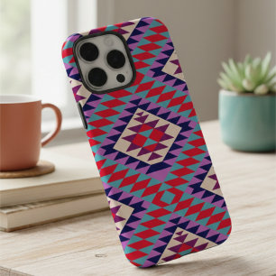 Modern Southwestern Terracotta & Teal Geometric iPhone 16 Pro Max Case