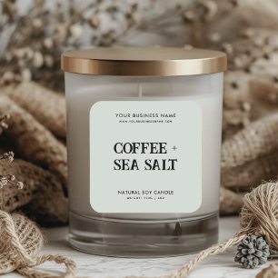 Modern soy wax candle product label