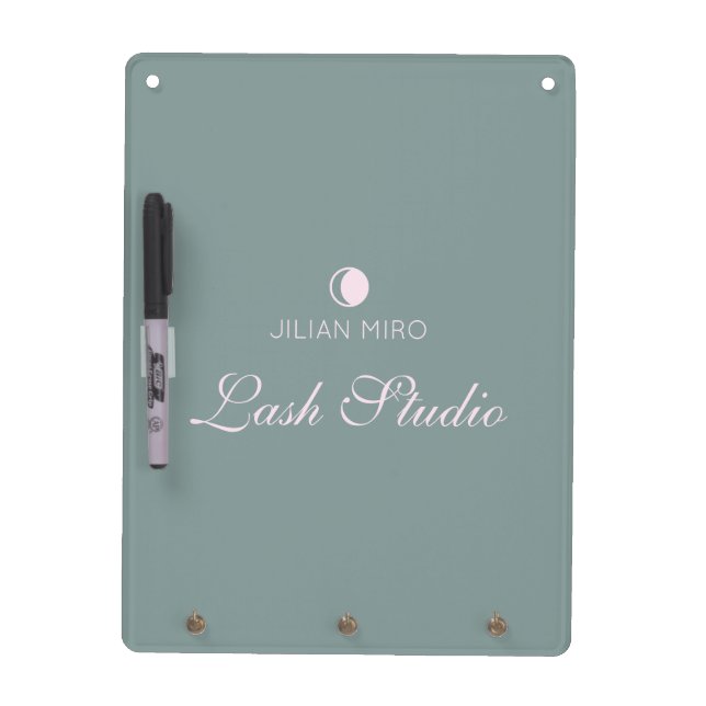 Modern Spa Eyelash Beauty Dry Erase Board (Front)