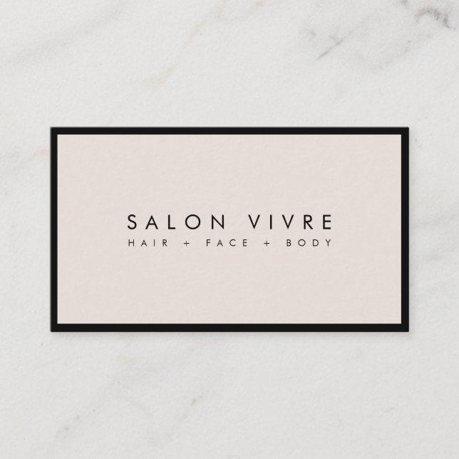 Modern Spa or Salon Minimalist Business Card  (Front)