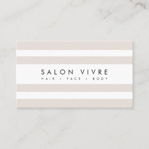 Modern Spa Salon Minimalist Stripes Business Card