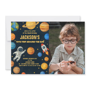 Modern Space Birthday Invitation