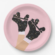 Modern Space Roller Skates Derby Pink Party