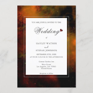 Modern Space Science Fiction Wedding Invitation