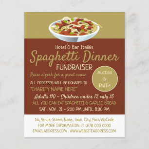 Modern Spaghetti Dinner Fundraiser Event Flyer