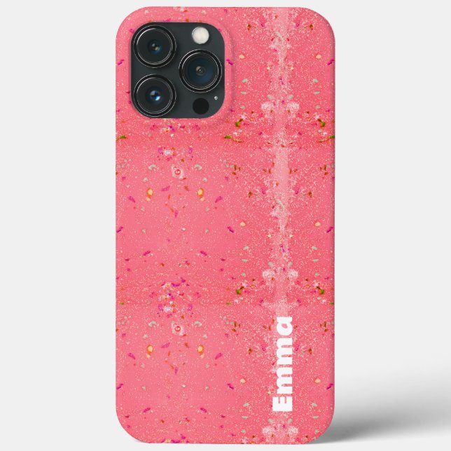 Modern Sparkle glitter chic with Name  Case-Mate iPhone Case (Back)