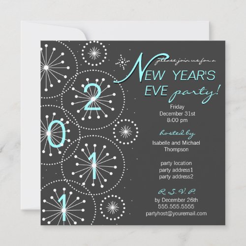 Modern Sparkle New Years Eve Party Invitation