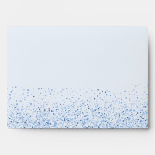 Modern Sparkling Baby Blue Glitter Wedding Envelope | Zazzle