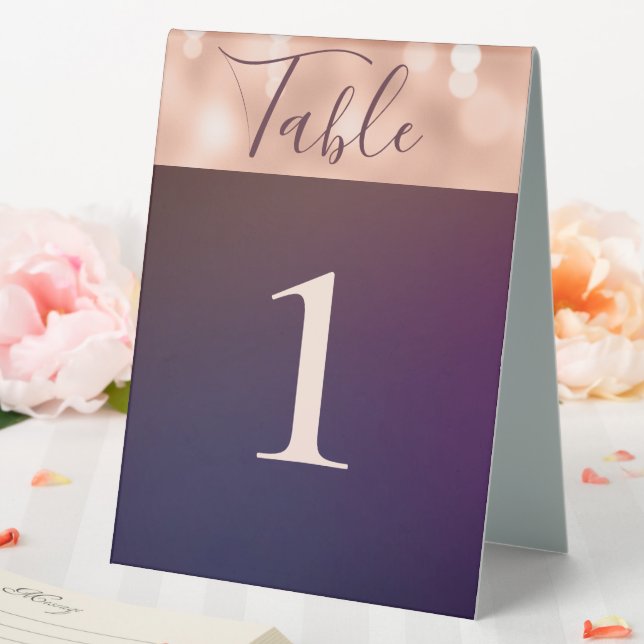 Modern Sparkling Burgundy Rose Gold  Wedding Table Tent (In SItu (Wedding))