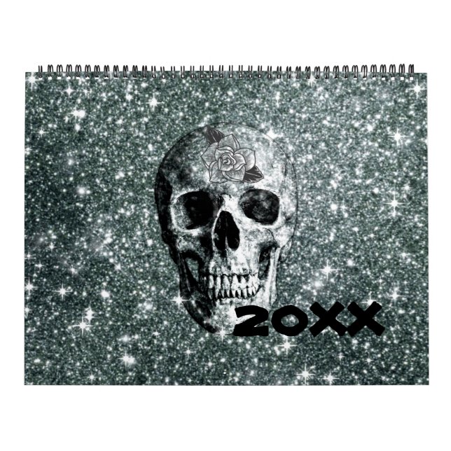 Modern sparkling Skull E Calendar (Cover)