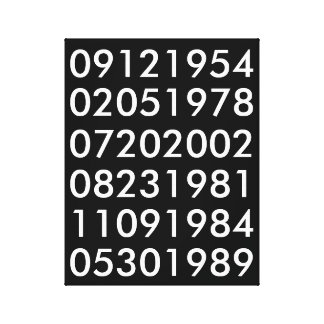 Modern Special Dates Canvas Print