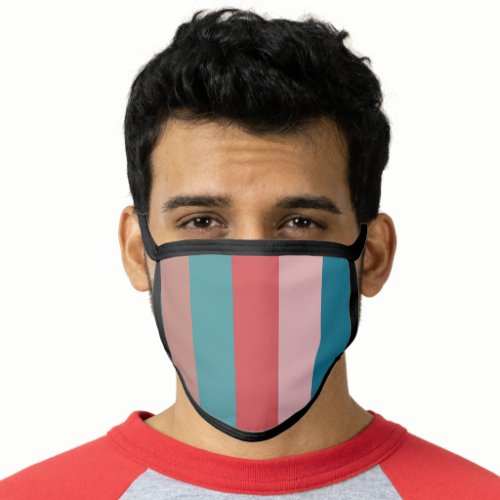 Modern Spice Colors Stripes Striped Mens or Womens Face Mask