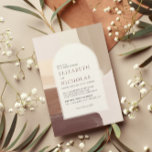 Modern Spiced Terra Cotta | Boho Wedding Invitation<br><div class="desc">Featuring beautiful abstract paint brush strokes and trendy arch framing your wedding details. Terracotta is a popular color for autumn weddings. Paired with shades of blush and peach makes this invitation suite both sophisticated and romantic. Add your custom wording to this design by using the "Edit this design template" boxes...</div>