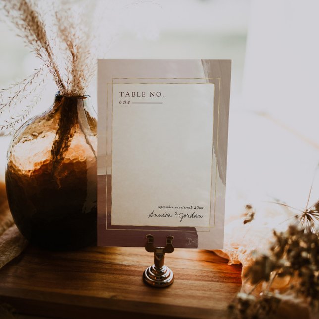 Modern Spiced Terracotta | Table Number Card (Creator Uploaded)