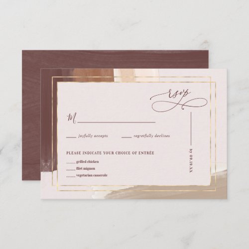 Modern Spiced Terracotta  Wedding RSVP