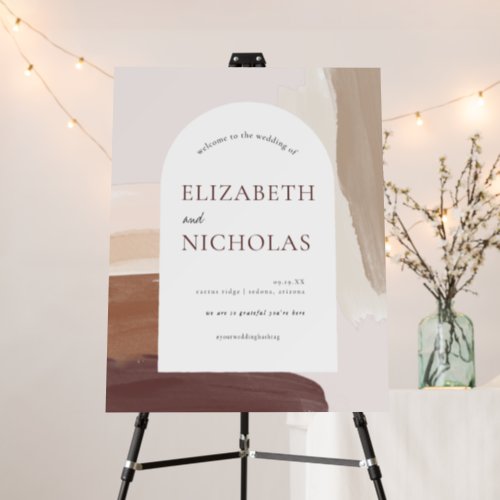 Modern Spiced Terracotta  Wedding Welcome Sign